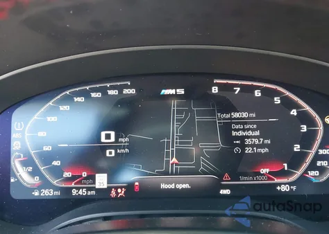 2021 BMW M5 из США, поврежденный, VIN WBS83CH00MCF28394